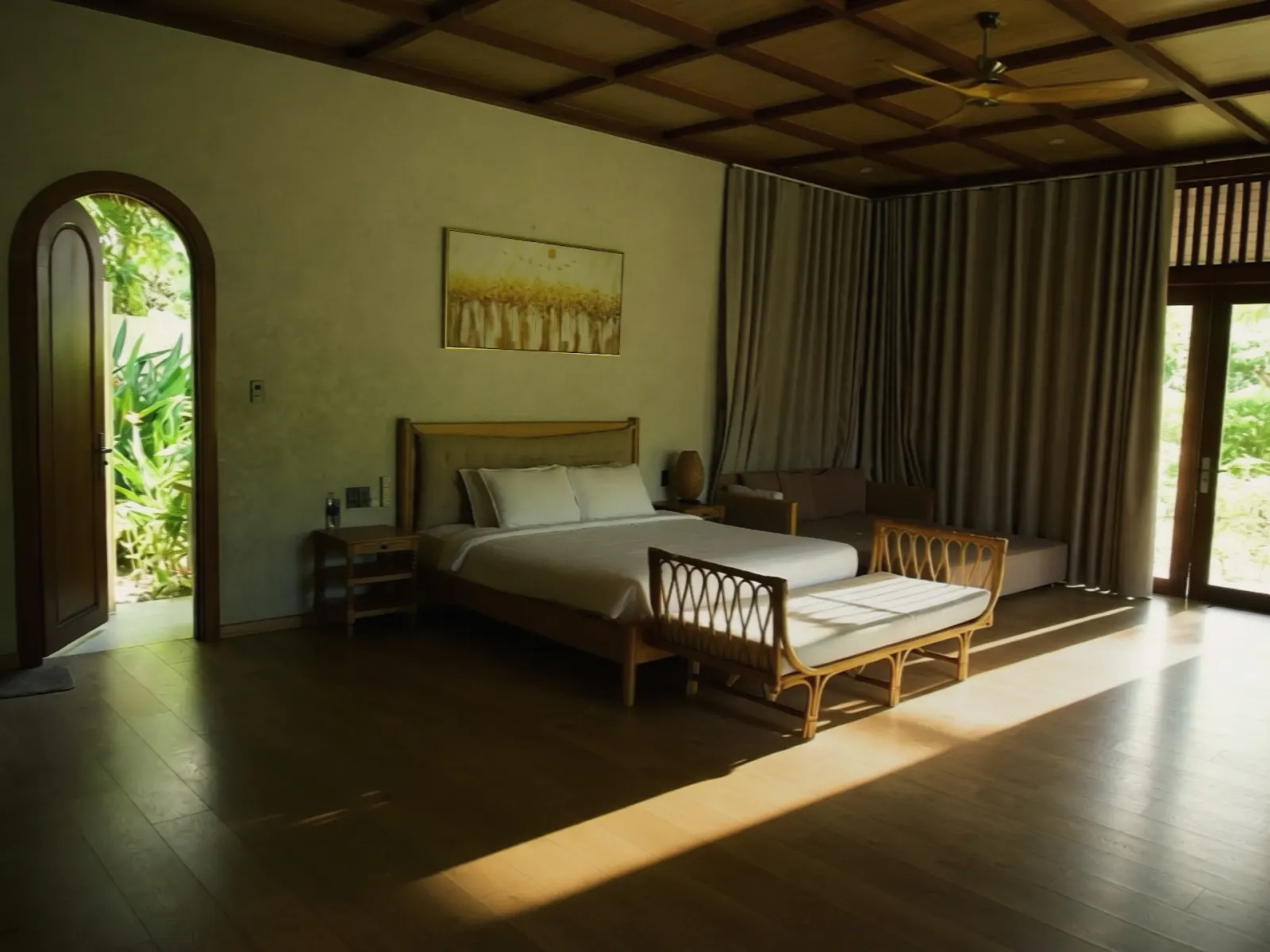 Master bedroom with forest view
